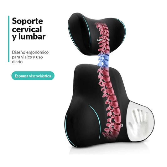 Almohada Lumbar Ergonómica · Auto, Oficina y Sillón