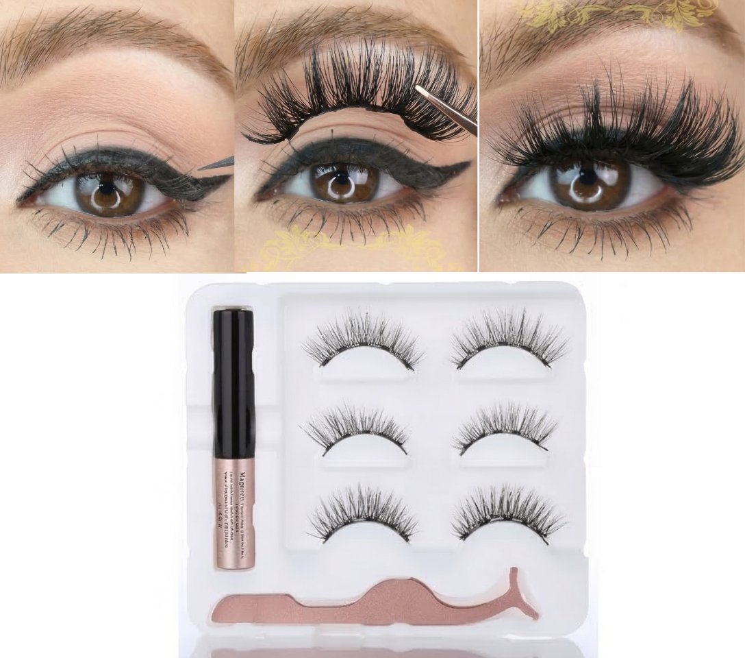 EyeLuxe · Pestañas Magnéticas Reutilizables (Pack 3 Pares)