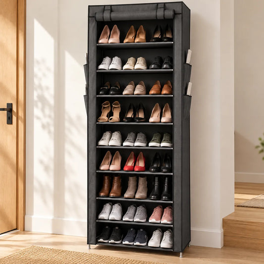 Zapatero Organizador Portátil · 9 Estantes Plegable