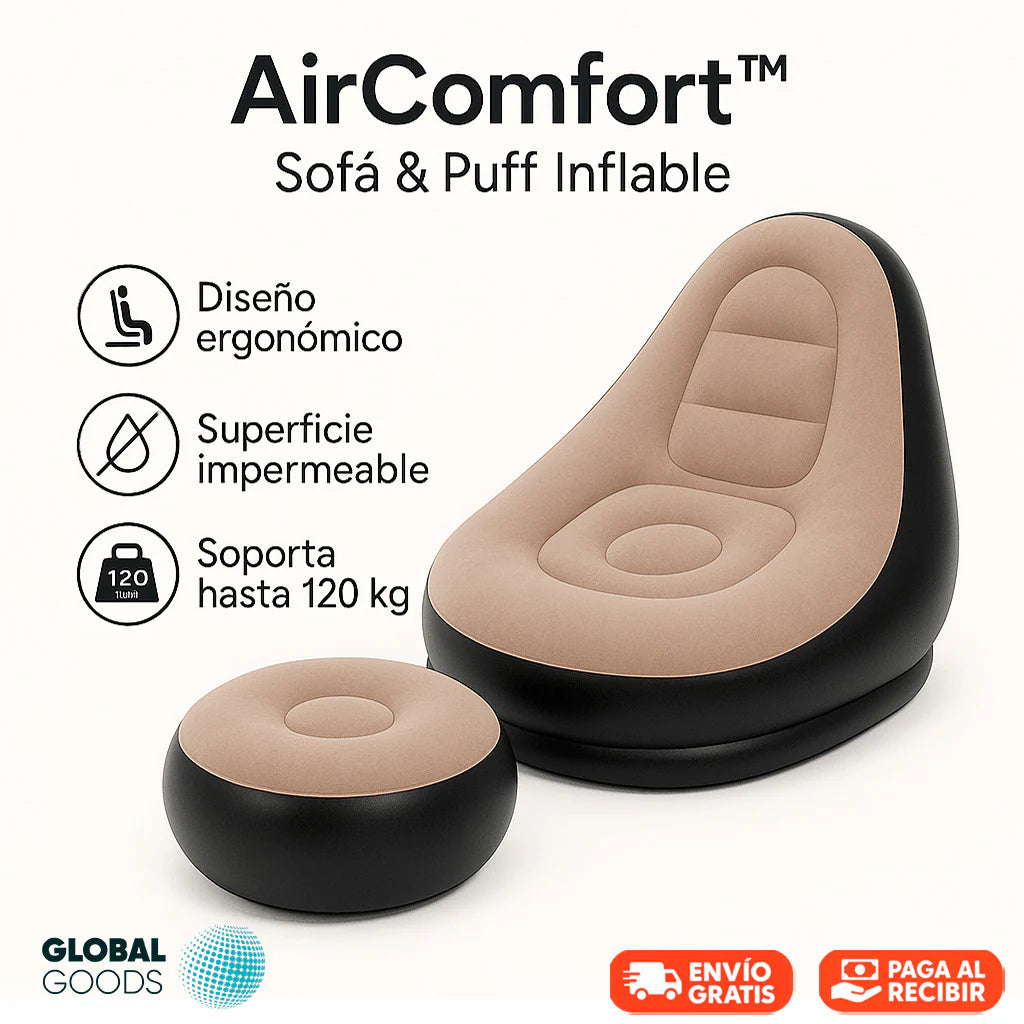 AirComfort™ | Sofá + Puff Inflable
