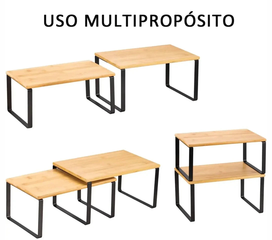 Estante organizador Cocina 2x1