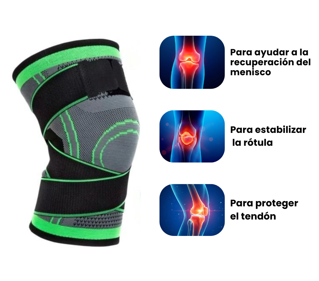 Pack x2 Rodilleras de Compresión 3D · 2 Velcros Ajustables