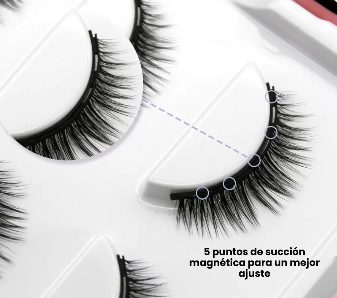 EyeLuxe · Pestañas Magnéticas Reutilizables (Pack 3 Pares)