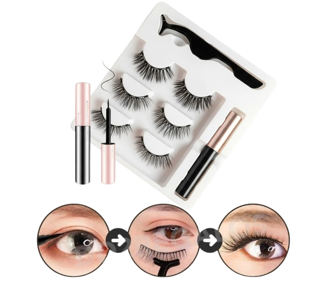 EyeLuxe · Pestañas Magnéticas Reutilizables (Pack 3 Pares)