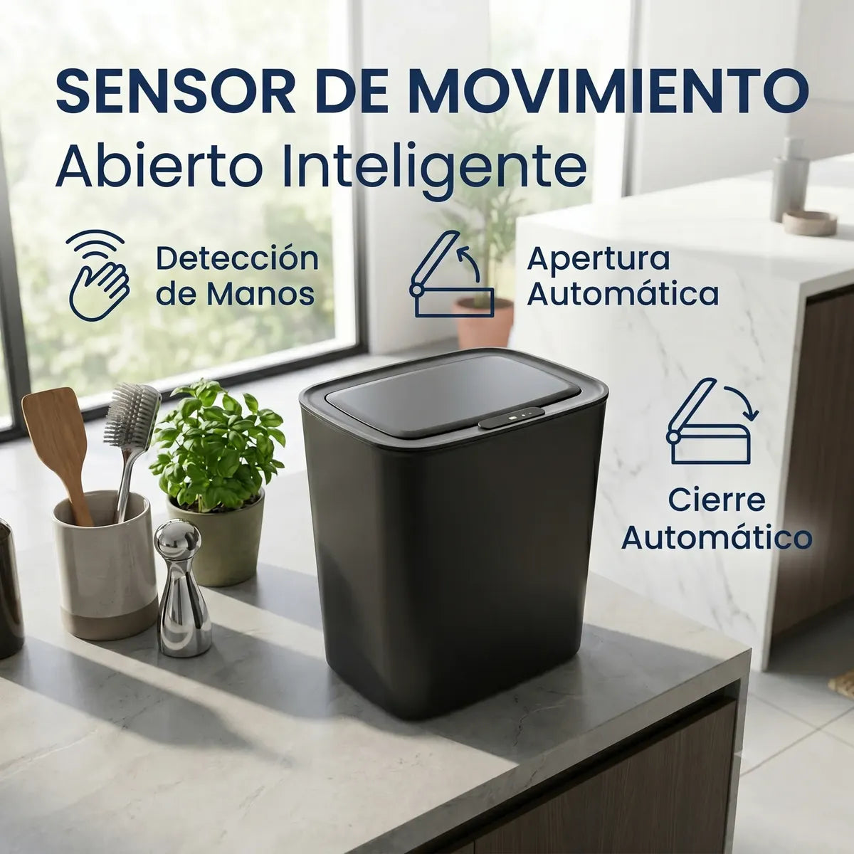 Tacho Inteligente 12L · Sensor Automático Sin Contacto