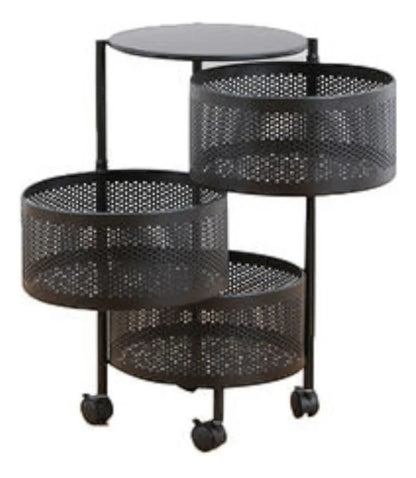 Torre OrganizaTodo™ circular minimalista 3 canastos