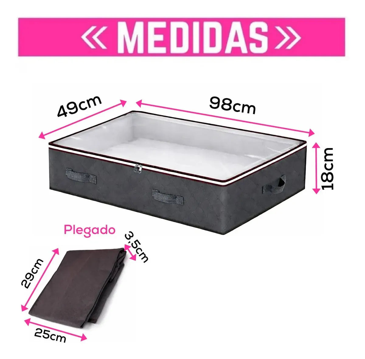 Bolsa Organizadora Debajo de la Cama 2 x 1