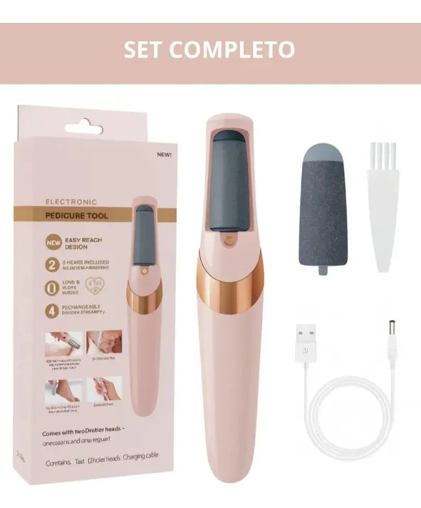 DermaPies Pro · Pedicura Eléctrica USB Recargable 2 en 1