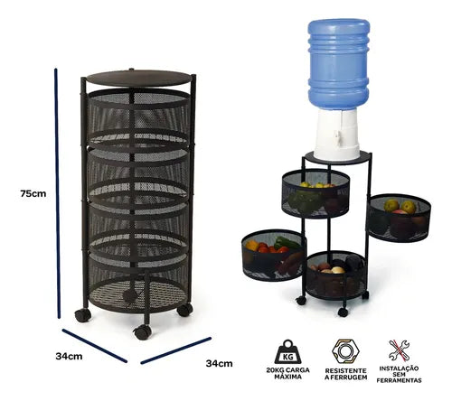 Torre OrganizaTodo™ circular minimalista