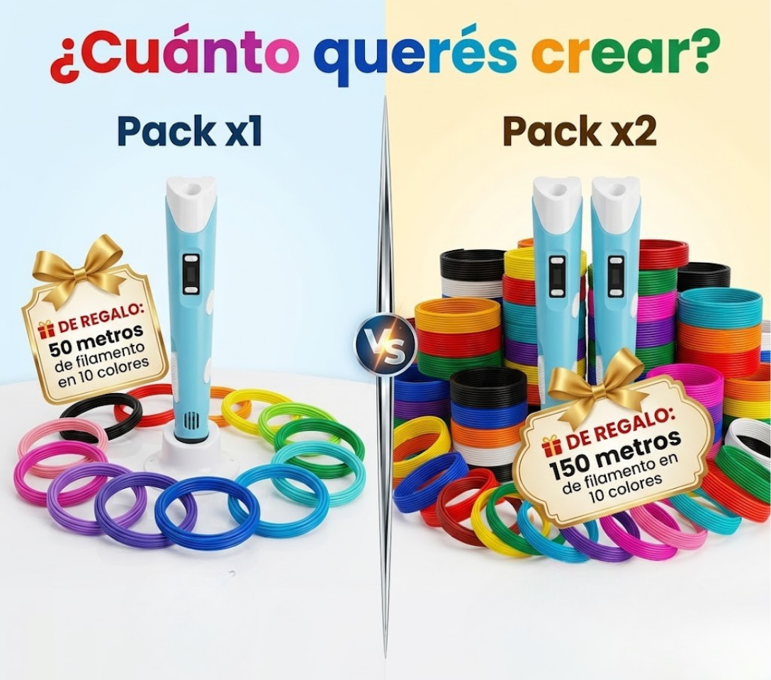 lapíz 3 d mas 50 mts de filamento de regalo