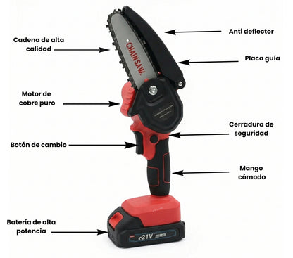 TurboCorte PRO™ | Mini motosierra Inalámbrica 21V