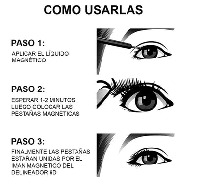 EyeLuxe - Pestañas Magnéticas reutilizables (Pack 3 pares)