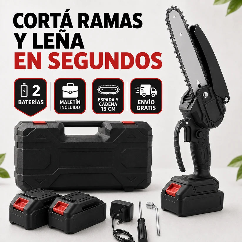 TurboCorte PRO™ · Mini Motosierra Inalámbrica