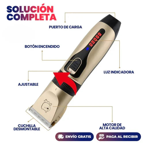 Trimmer de Mascotas Profesional™ · Silencioso e Inalámbrico